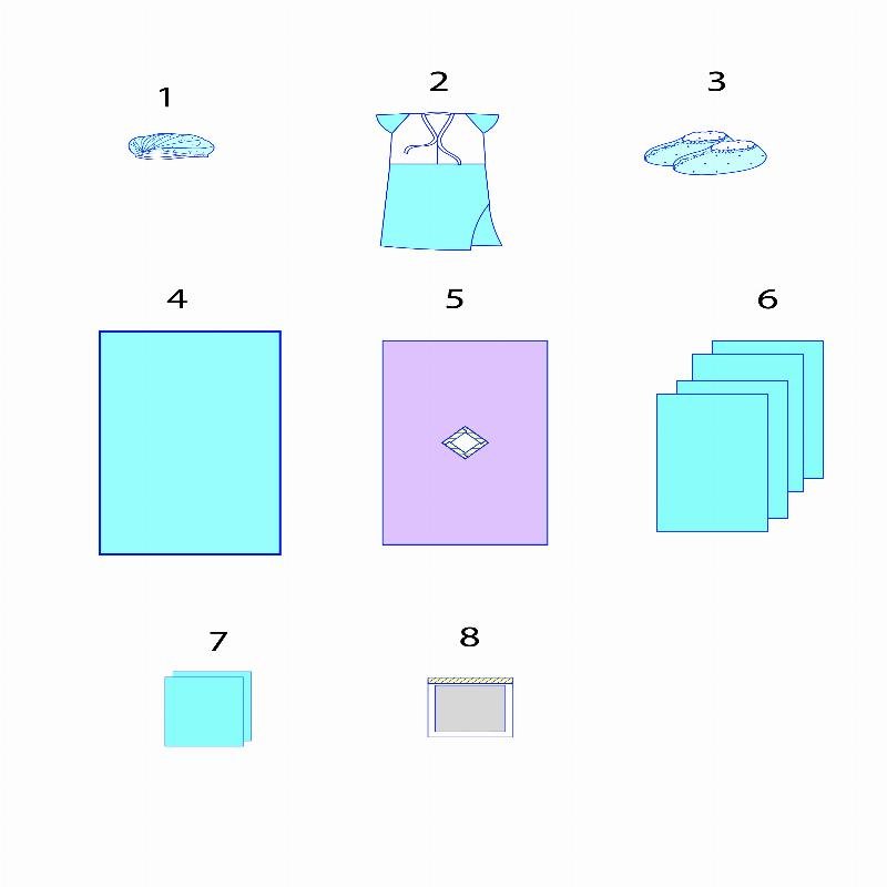 Комплект одягу та покриттів операційних для гінекологічних операцій №4 Taipan-Pharm стерильний